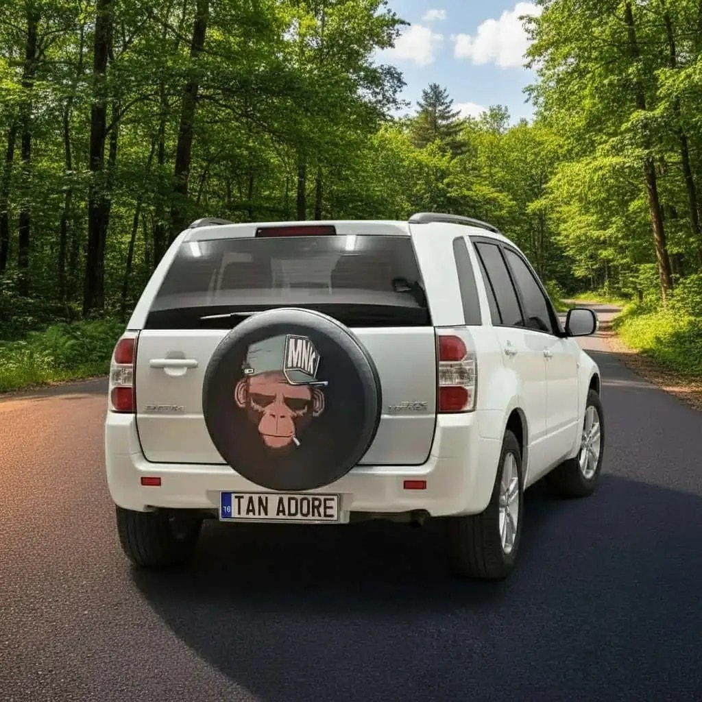 Maymun Tasarımlı Stepne Kılıfı